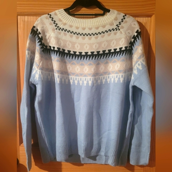 Unk Sweaters - Women's Blue Patterned Sweater